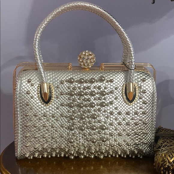 Handbags - Elegant Silver and Gold Women's Handbag NEW.